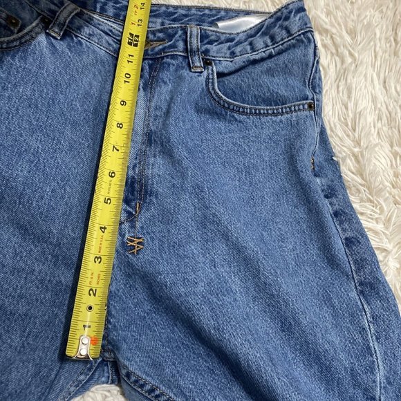 KSubi Blue Women’s Jeans Size 30” X 27 Raw Hem Chlo wasted Bae Blue high Waist - Picture 12 of 16